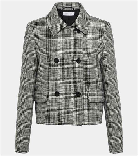 Houndstooth wool jacket in multicoloured 